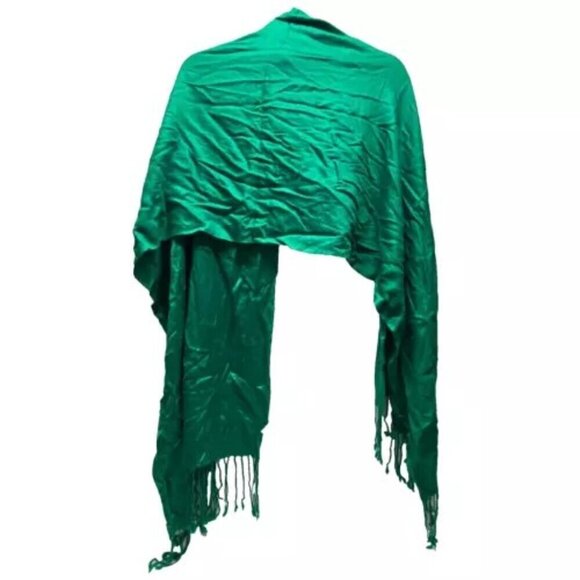 Pashmina Scarf Wrap Shawl One Size Precious Emerald Green Multi Style Wear NWT - Picture 6 of 6